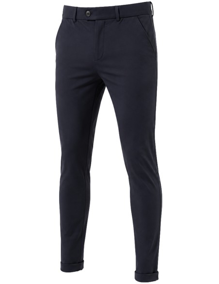 RRD Pantalón chino tejido surflex invierno azul marino - Roberto Ricci Designs vista frontal