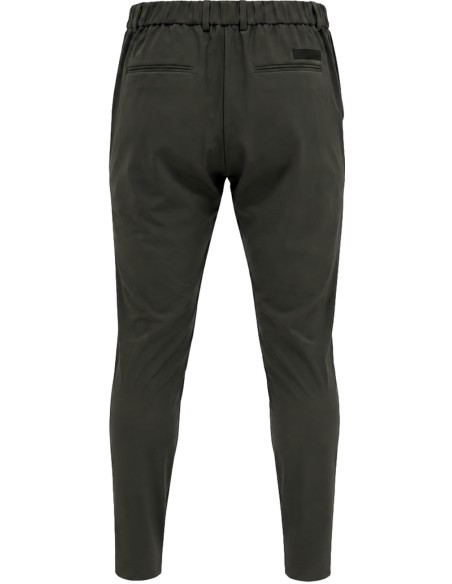 RRD Pantalón chino cinturilla fruncida tejido surflex invierno verde oscuro - Roberto Ricci Designs vista trasera