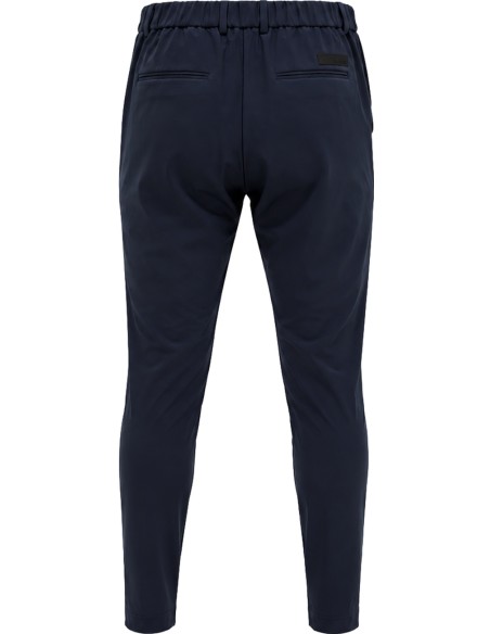 RRD Pantalón chino cinturilla fruncida tejido surflex invierno azul - Roberto Ricci Designs vista trasera