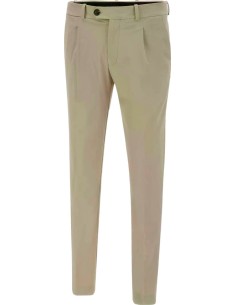 RRD Pantalón chino 1 pinza tejido surflex invierno beige - Roberto Ricci Designs vista frontal