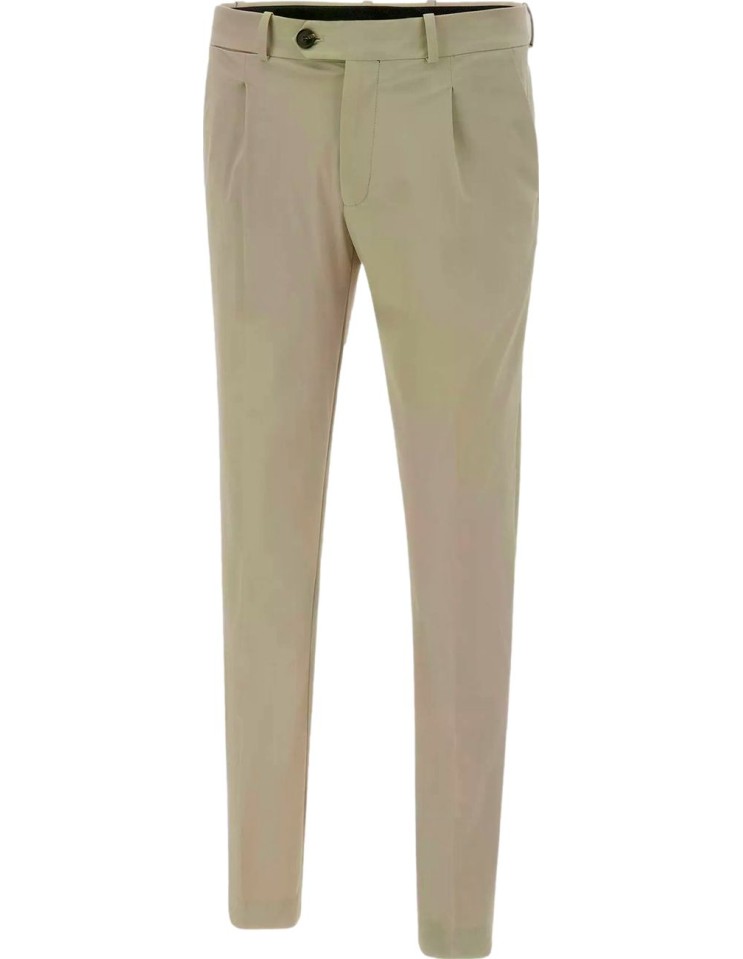 RRD Pantalón chino 1 pinza tejido surflex invierno beige - Roberto Ricci Designs vista frontal