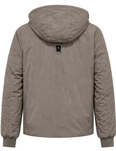 Cazadora Moose Knuckles beige con capucha modelo northdale vista frontal 2
