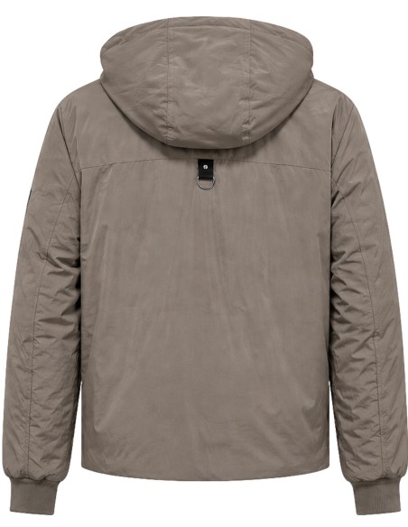 Cazadora Moose Knuckles beige con capucha modelo northdale vista espalda