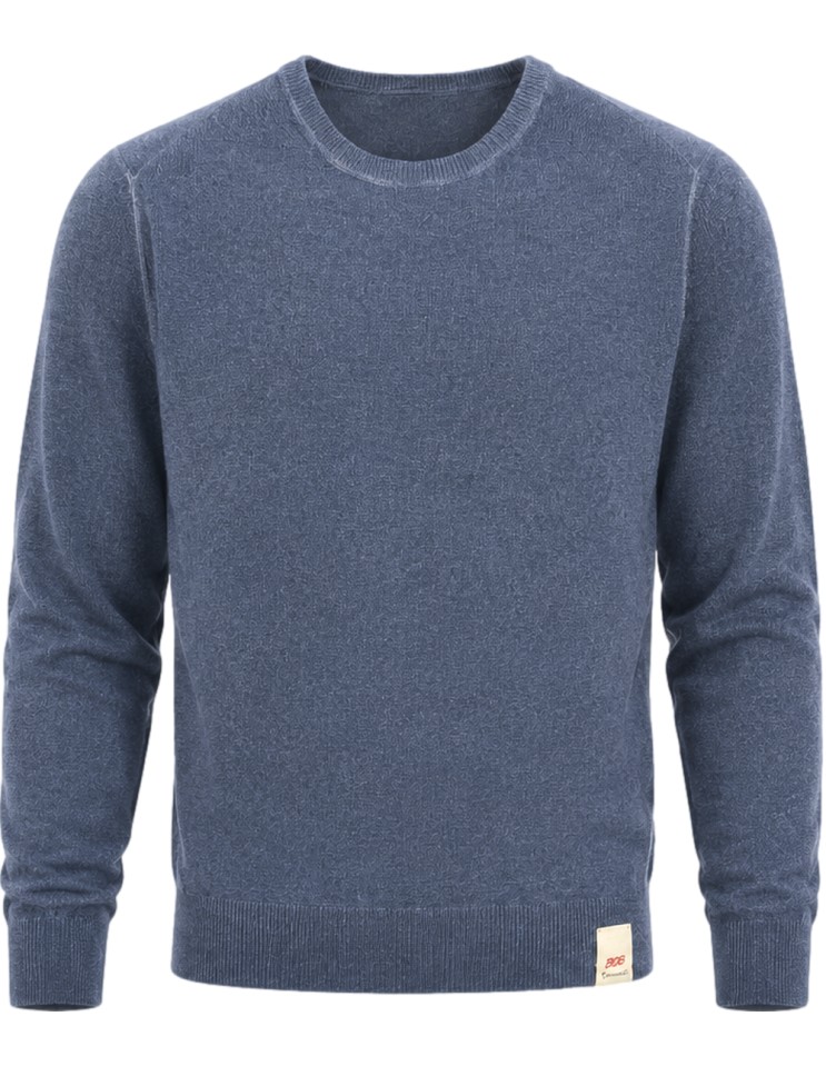 BOB Jersey lana reversible cuello redondo Bristol azul "Dolce Vita on the Road" vits interno frontal