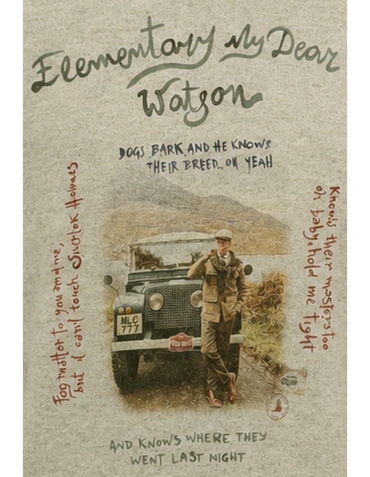 BOB Jersey lana reversible cuello redondo Bristol verde "Elemental querido Watson" detalle estampado