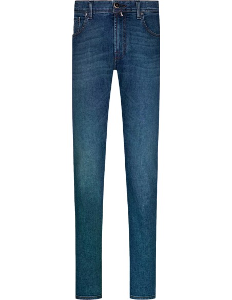 Jacob Cohën Jeans Bard LTD en denim elástico orillado azul medio vista frontal