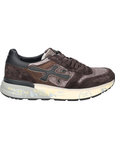 Premiata Mick 8434 marrón nailon lavado vista lateral