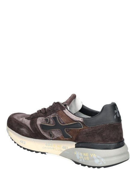 Premiata Mick 8434 marrón nailon lavado vista interna lateral