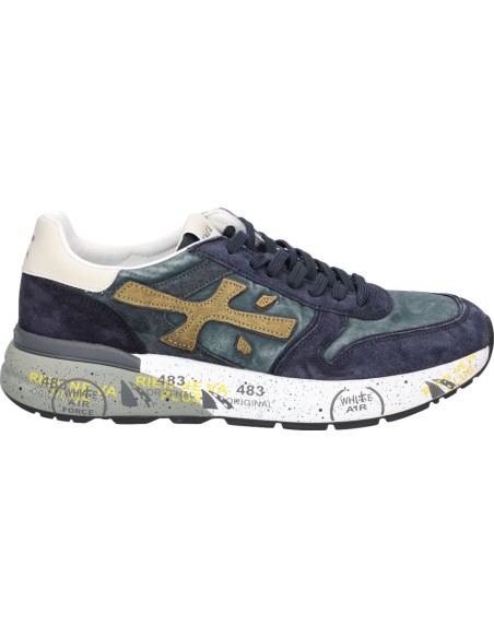 premiata mick azul 8435 vista lateral en Almirante Seis Madrid