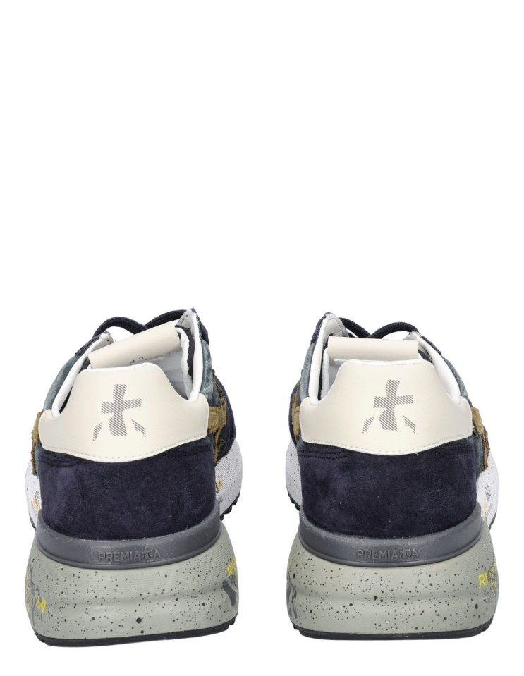 premiata mick azul 8435 vista talonera blanca en Almirante Seis Madrid y egomadrid.com