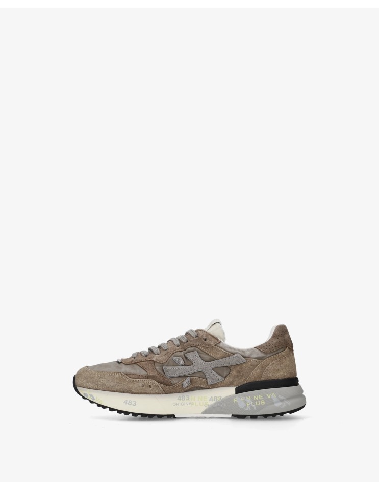 Premiata en ante marrón modelo mick 018437 vista parte interior