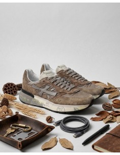 Premiata en ante marrón modelo mick 018437 vista lateral 2