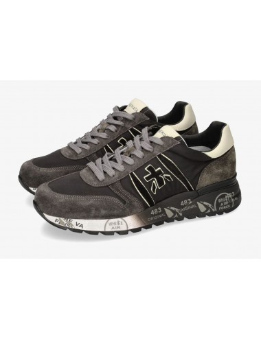 Pemiata Lander negro contrastes en piel gris modelo 4951 2