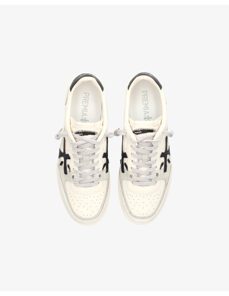 PREMIATA Clay 7262 off white contrastes negros vista cenital