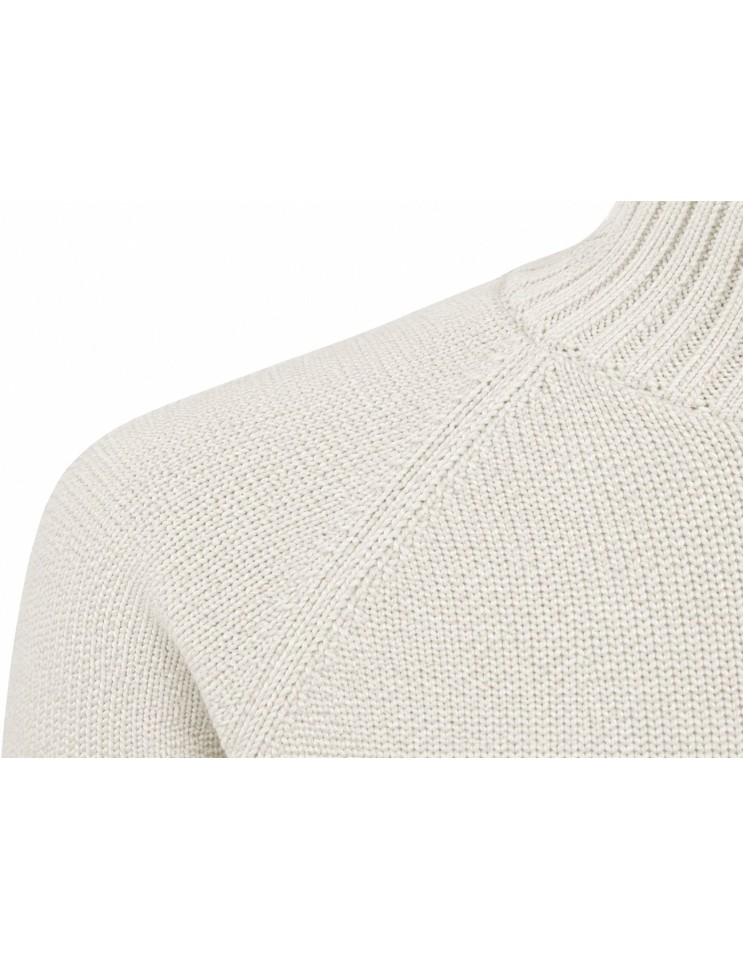 Zanone jersey lupo rag cuello chimenea banco roto detalle hombro