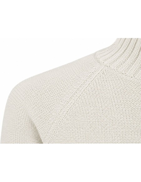 Zanone jersey lupo rag cuello chimenea banco roto detalle hombro