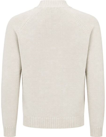 Zanone jersey lupo rag cuello chimenea banco roto vista espalda