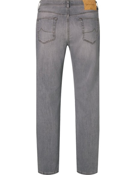 Jacob Cohën Jeans Bard gris lavado claro pespuntes moka en nuestra tienda oficial Almirante seis en Madrid vista trasera