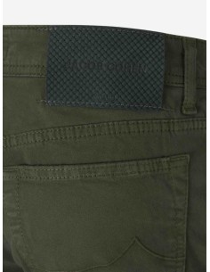 Jacob Cohën vaquero Bard gabardina elástica verde botella vista frontal 2