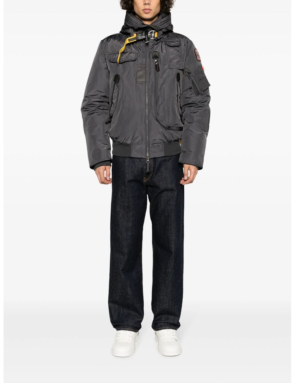 Ego Madrid cazadora PARAJUMPERS Masterpiece Bomber Gobi gris phantom MA01 vista frontal