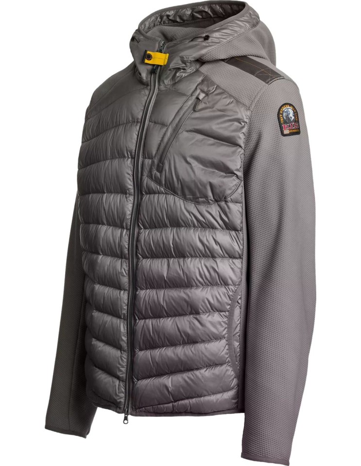 PARAJUMPERS Cazadora con capucha Nolan Hybrid Gris Pewter vista lateral