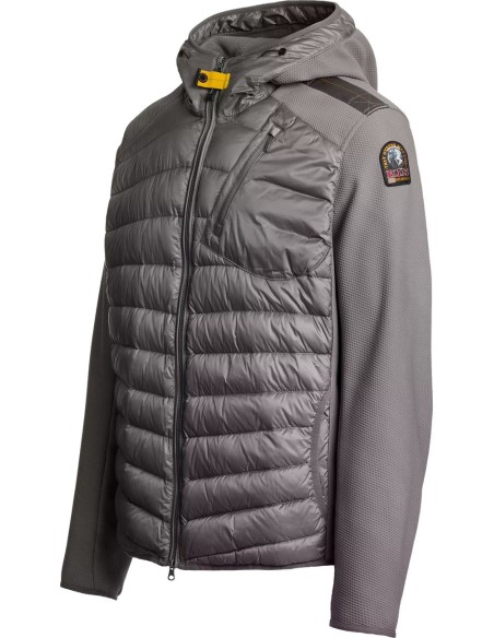PARAJUMPERS Cazadora con capucha Nolan Hybrid Gris Pewter vista lateral