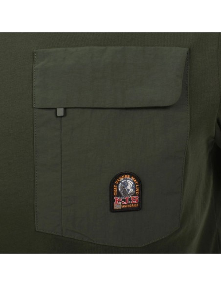 Parajumpers camiseta manga corta Mojave 2.0 color verde rosemary detalle bolsillo del pecho