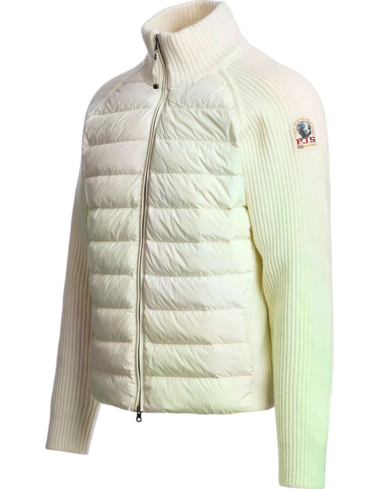 Cardigan híbrido de Parajumpers Olmo en color blanco roto