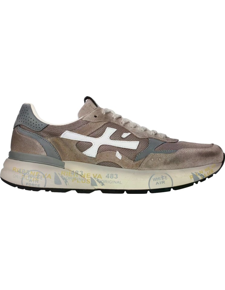 Zapatillas Premiata Mick 0.1 marrón contrastes gris