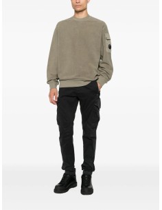 Ego Madrid C.P. Company Pantalones negros cargo ergonómicos de satén elástico con lente 2