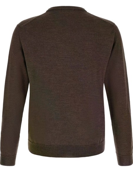 Almirante Seis Zanone - Slowear jersey cuello redondo marrón lana merino fino espalda