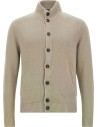 Zanone - Slowear cardigan Chioto en lana color arena