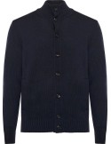 Zanone - Slowear cardigan Chioto en lana azul marino