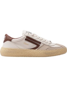PURAAI zapatilla vegana Vintage Cognac blanca vista lateral