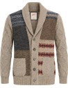 Cárdigan de lana multicolor BOB Original para hombre con cuello smoking