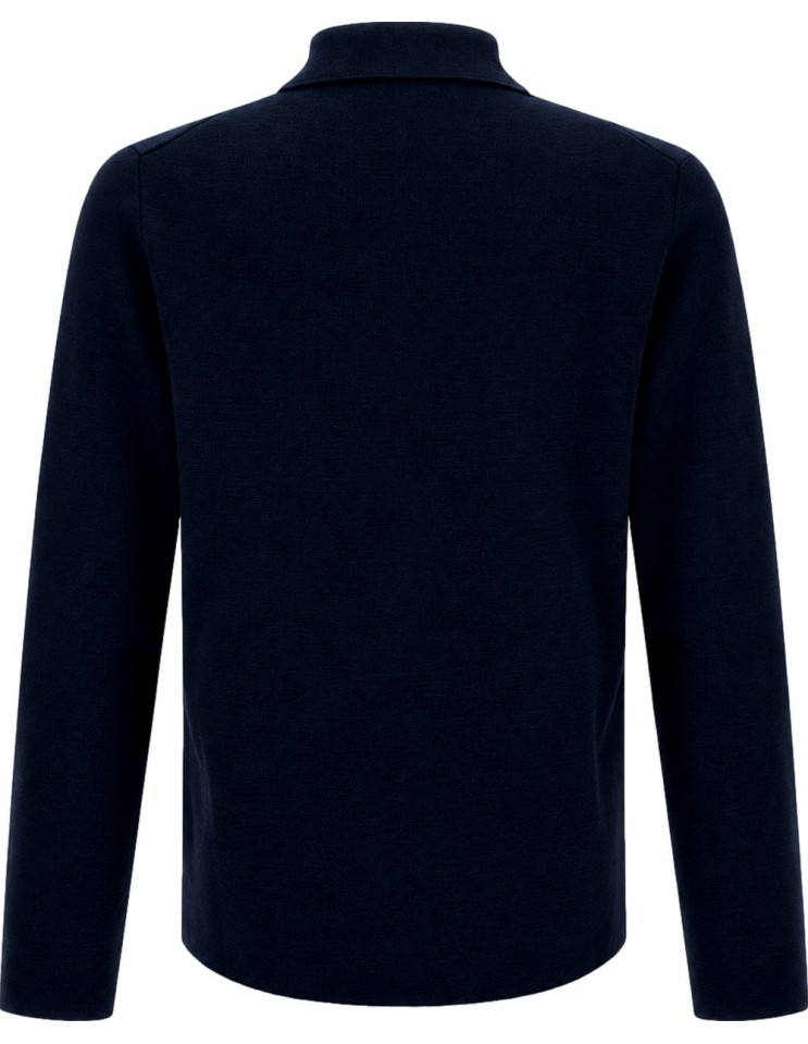 Chaqueta Sahariana Zanone Lana Merino Azul Marino | Slowear