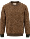 Bob Jersey cuello redondo jaspeado marrón y naranja