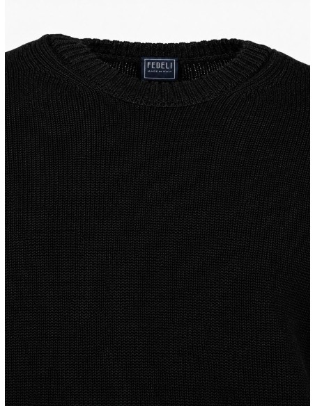 Fedeli jersey Argentina Merinos Light Fast negro lavado detalle cuello