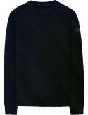 Jersey RRD Bouclé Round Knit azul de cuello redondo