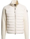 Olmo Cardigan híbrido de Parajumpers en color blanco roto vista frontal