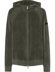 Sudadera con capucha de chenilla Velvet Techno Wash efecto delavé