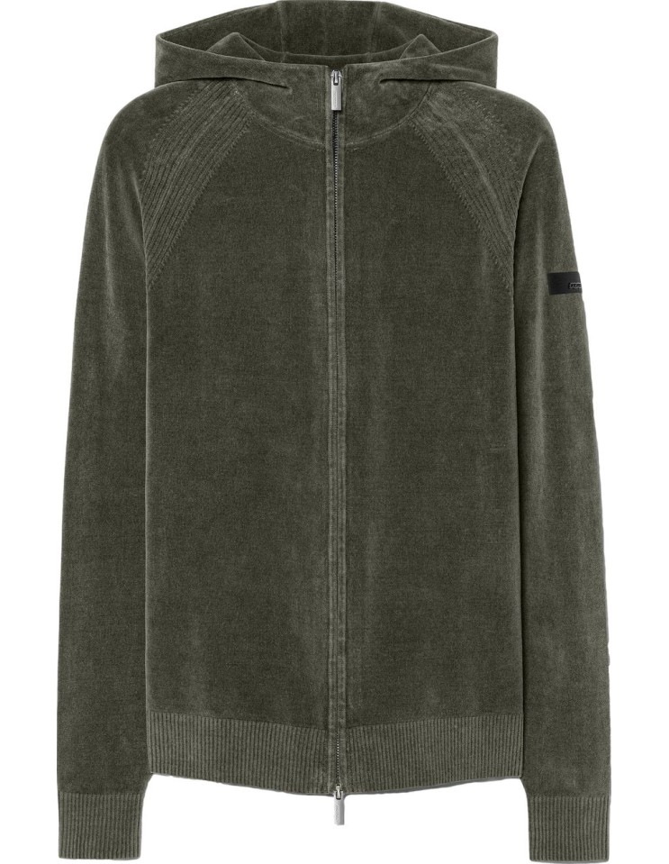 Sudadera con capucha de chenilla Velvet Techno Wash efecto delavé