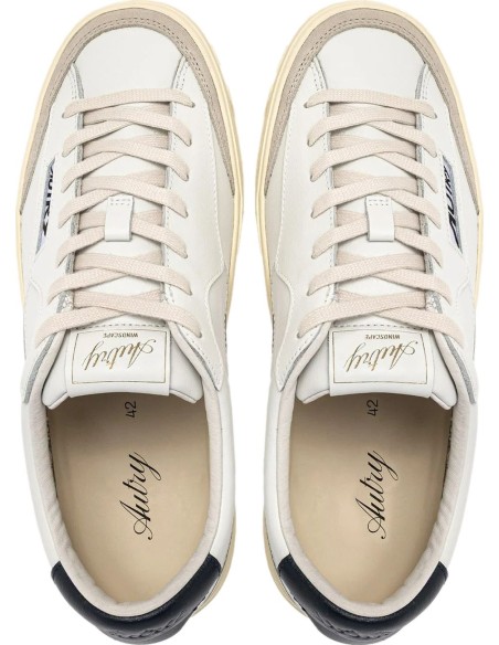 Autry sneakers hombre Windscape blanca talonera azul oscuro vista desde arriba