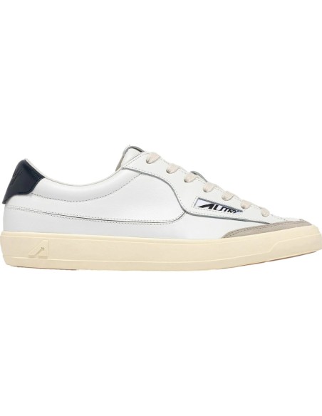 Autry sneakers hombre Windscape blanca talonera azul oscuro vistas lateral