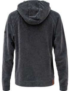 RRD Sudadera gris con Capucha Chenilla Velvet Techno Wash Hood Zip Knit | Efecto Delavé vista frontal 2