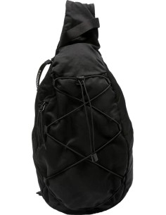 Mochila Bandolera C.P. Company Nylon B Lens Negra vista frontal