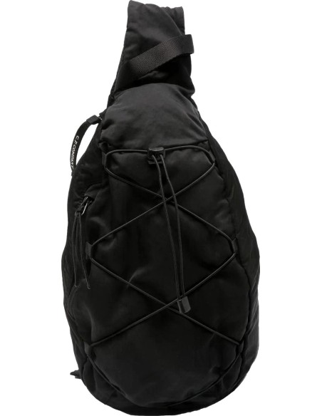 Mochila Bandolera C.P. Company Nylon B Lens Negra vista frontal
