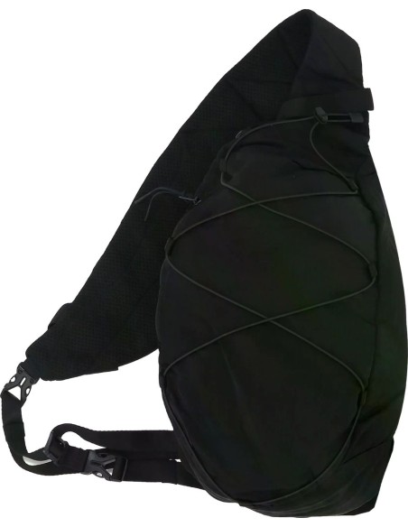 Mochila Bandolera C.P. Company Nylon B Lens Negra vista lateral
