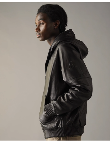 Bomber de Cuero Neo Bunny - Moose Knuckles vista lateral