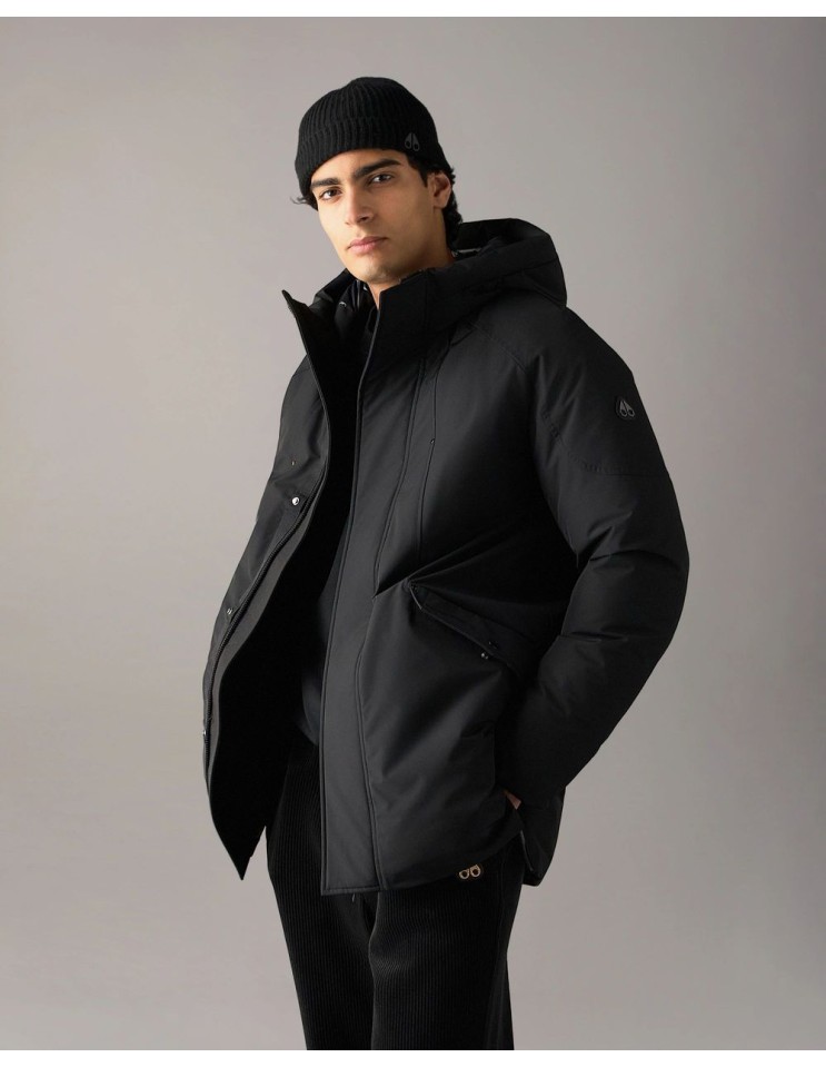 Chaqueta negra West-ED 3Q de plumas vista lateral abierta